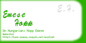 emese hopp business card